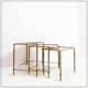 Ensemble de 3 tables gigognes de style Maison Jansen - 1970