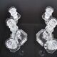 Pair of candlesticks model Regency Crystal Baccarat 1930