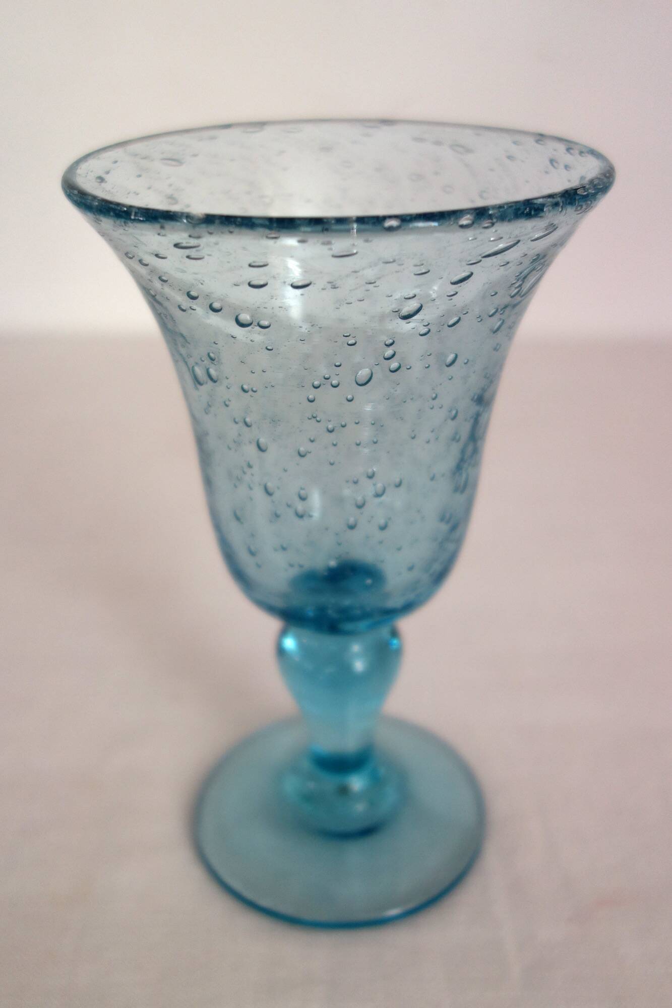 10 footed glasses from the biot glassworks in blown glass.