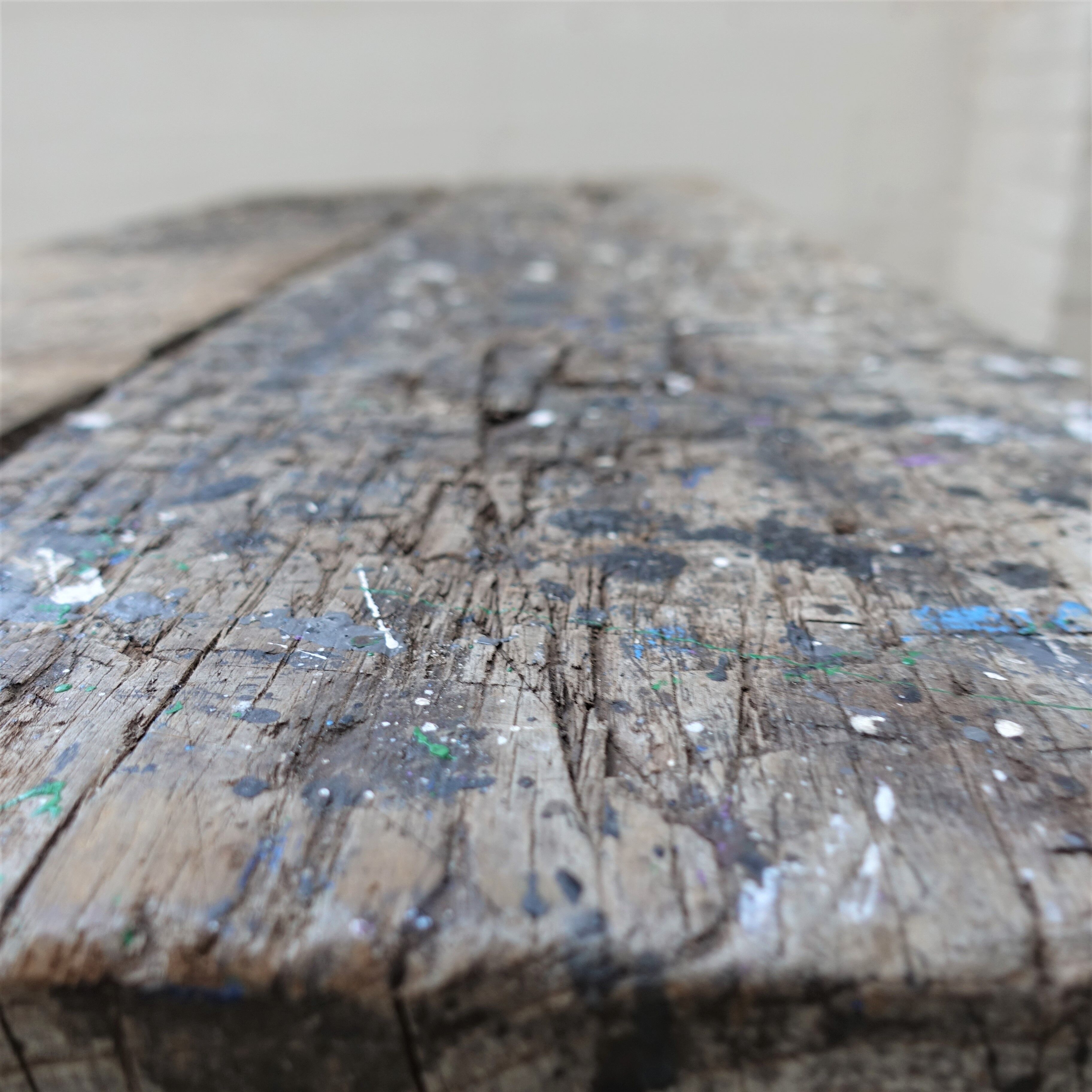 Antique butcher table