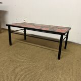 Vintage 1970s coffee table in Valauris style
