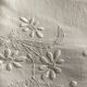 Spring cloth in linen canvas embroidered with daisies 1950