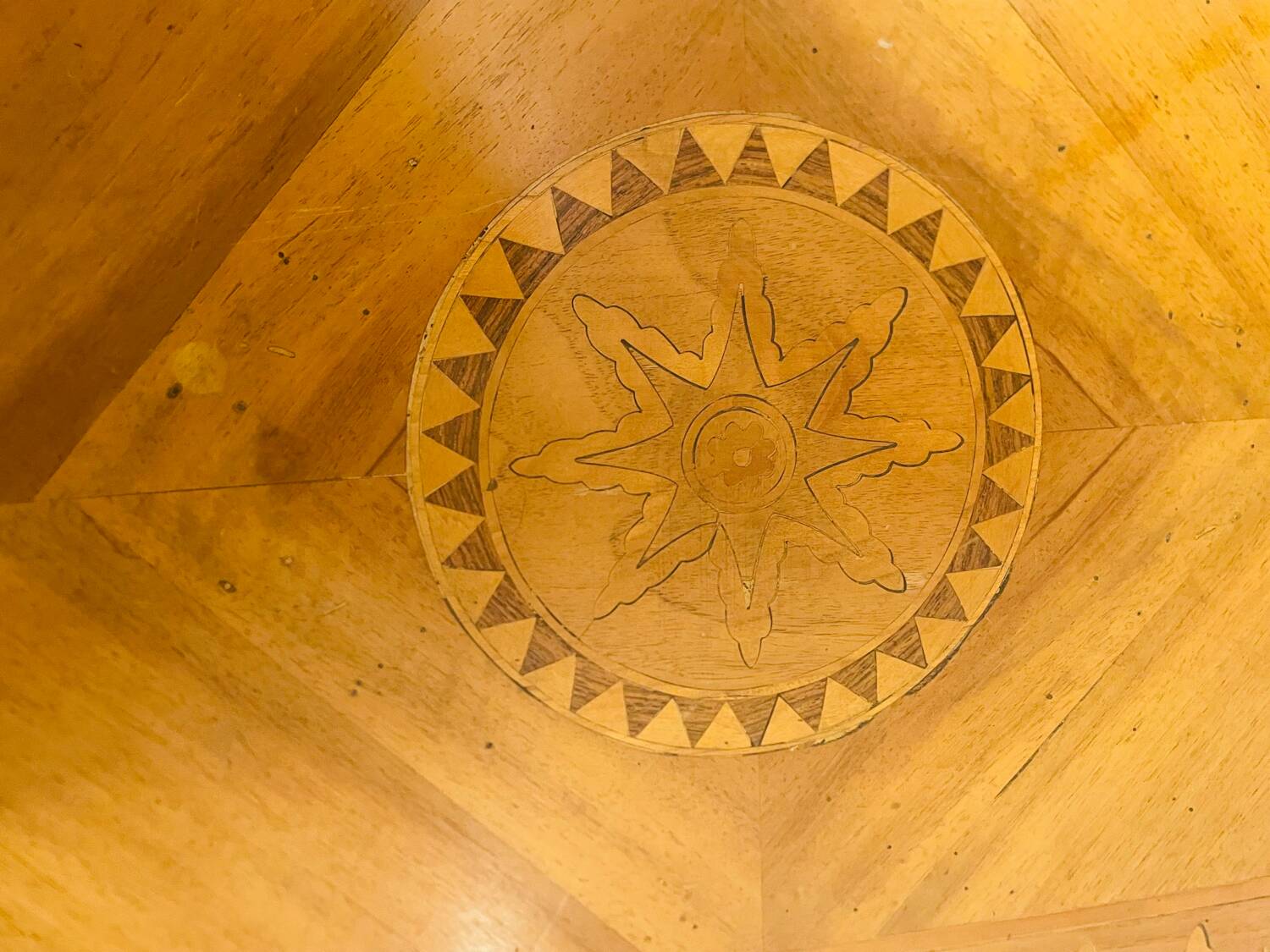 Neoclassical French Marquetry Coffee Table
