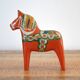 Original Vintage Nils Olsson Dala Horse: Swedish Wooden Folk Art Animal