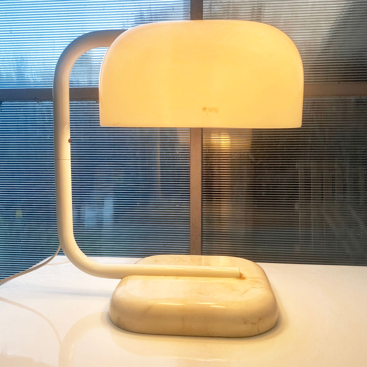 Desk Lamp Base Marble Harvey Guzzini 70s