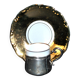 Precious cup in German porcelain and solid silver 835S BP Württemberg