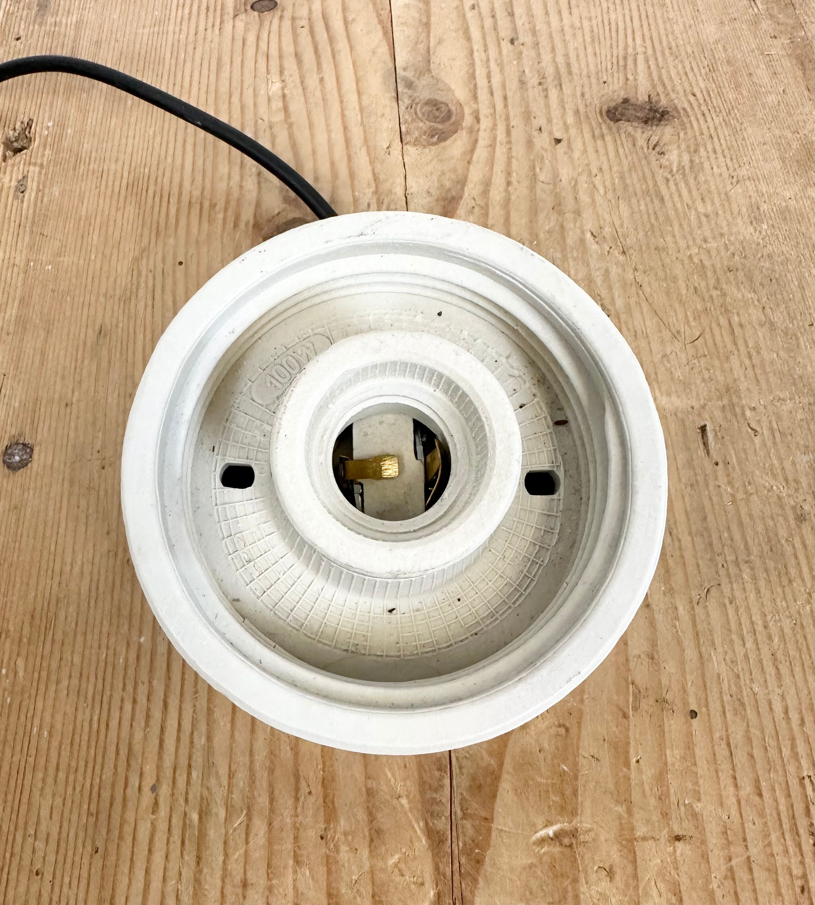 Vintage White Porcelain Wall Light, 1970s