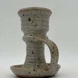 Vintage candle holder in pyrite stoneware Gustave TIFFOCHE