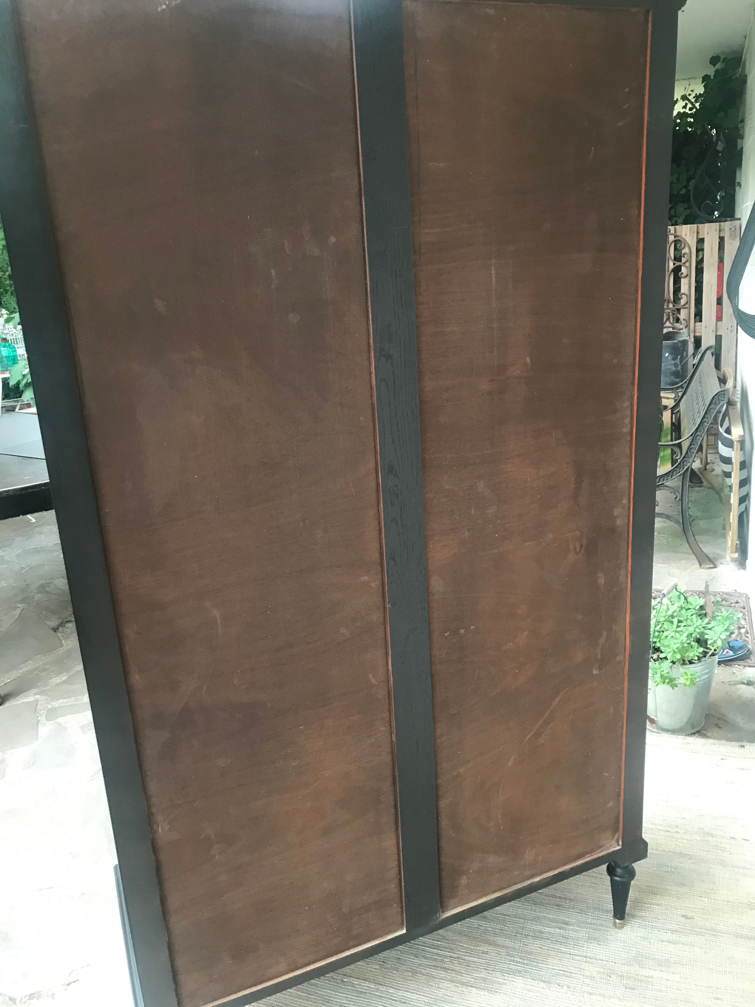 Showcase cabinet of curiosities black and wood