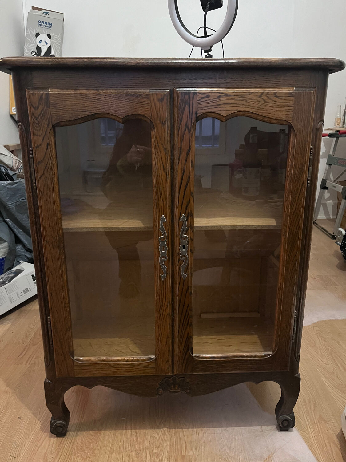 Patinated display cabinet