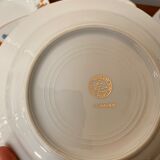 Hollow plates porcelain of Limoges with flower