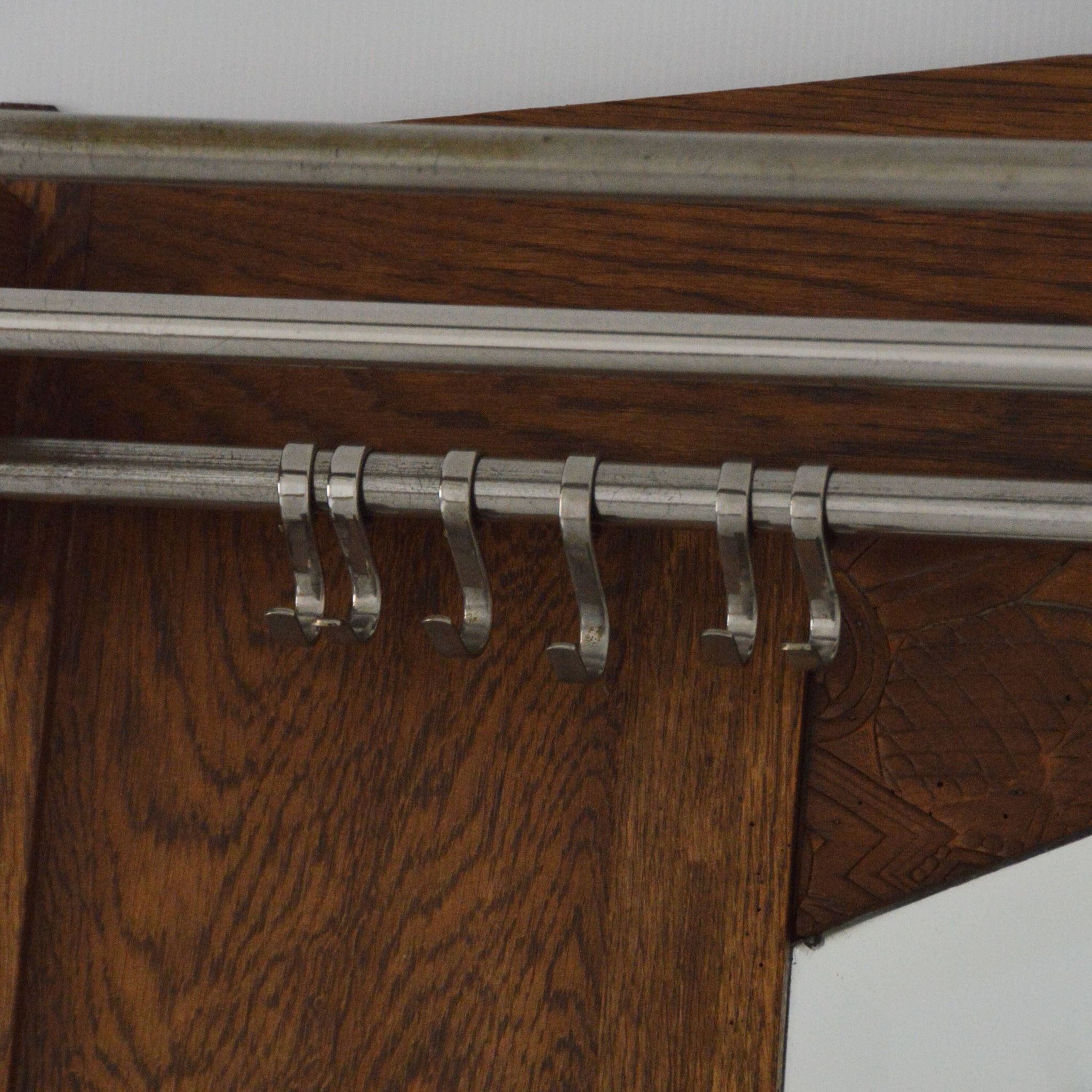 Large coat rack / Wall hat rack Art Deco 1920 vintage