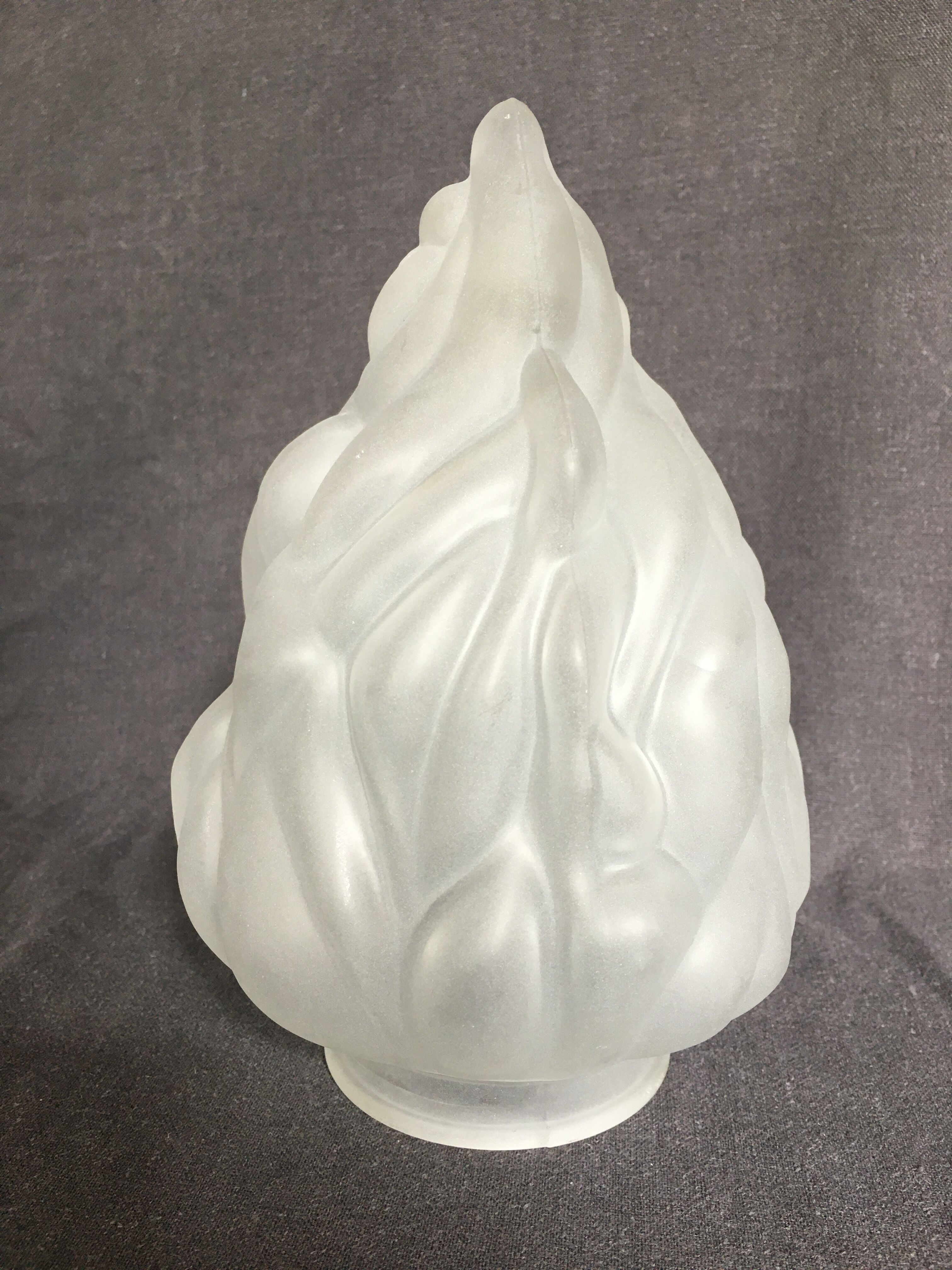 Frosted glass flame lampshade