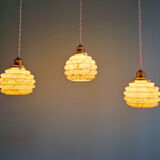 Art Deco suspension in marbled opaline and ouraline (4 available), 1920-30