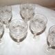 Lot of 6 old port glasses engraved