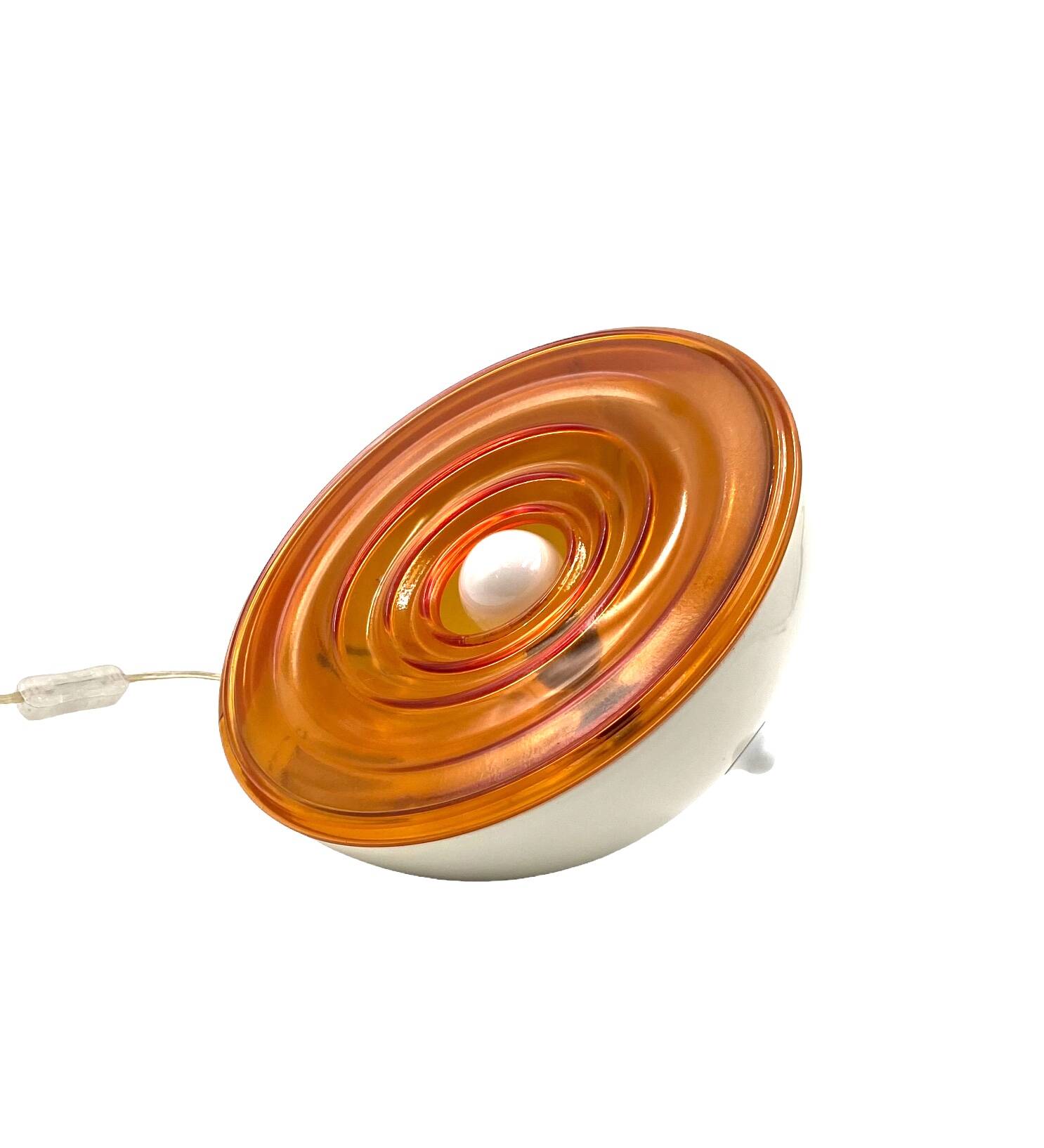 Space Age Orange glass table lamp, France 1970s