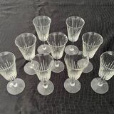 Set of 30 vintage art deco style wine glasses and carafe