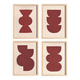 Collection of 4 paintings on paper signed Eawy.