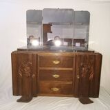 Art deco oak vanity