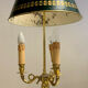 Empire hot water lamp in gilded bronze and painted sheet metal