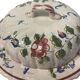 Nevers, cheese dome or butter dish in flowered earthenware, early 20th century