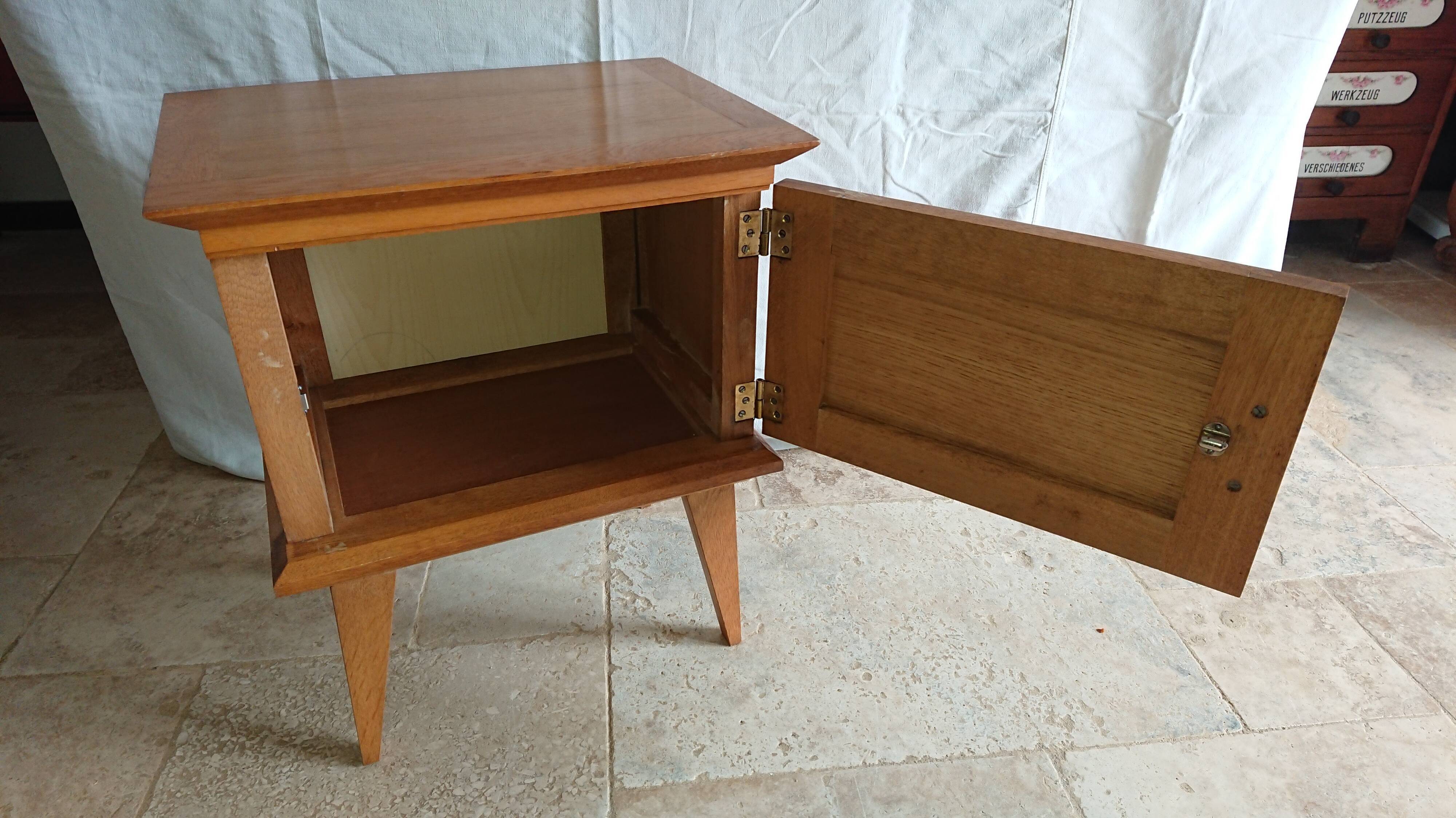 Light oak bedside table