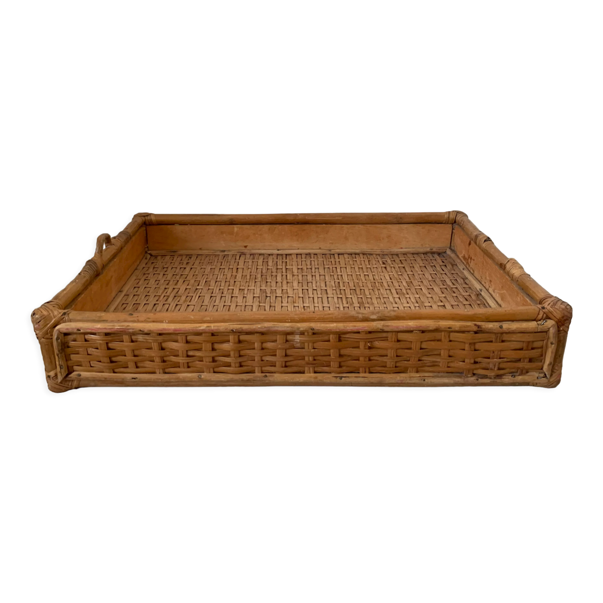 Vintage rattan basket