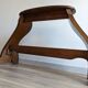 Old church organ bench in Art Nouveau style made of solid oak.