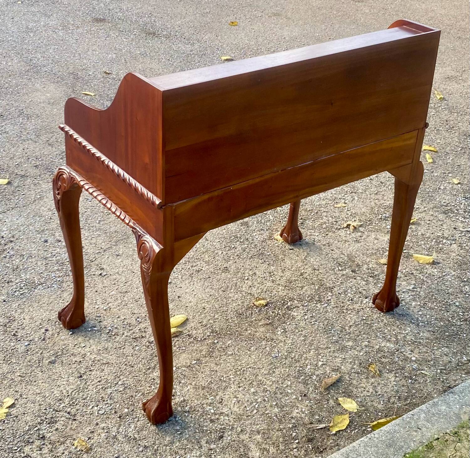 Chippendale-style secretary desk with drawer