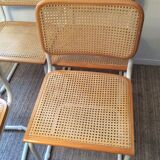 Series of 4 chairs Marcel Breuer Cesca B32