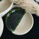 Small two-tone ceramic dish