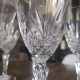 Set of 5 glasses of red wine or chiseled crystal water