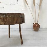 Billot primitif en bois brut