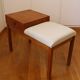 Entrance bench, Scandinavian modular telephone bench, teak, 1960