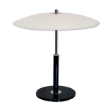 Steel and milky glass table light by Ikea, 1970s