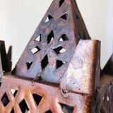 Pair of wrought iron lanterns