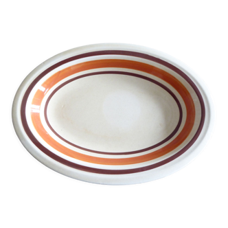 Oval earthenware dish, vintage (2)