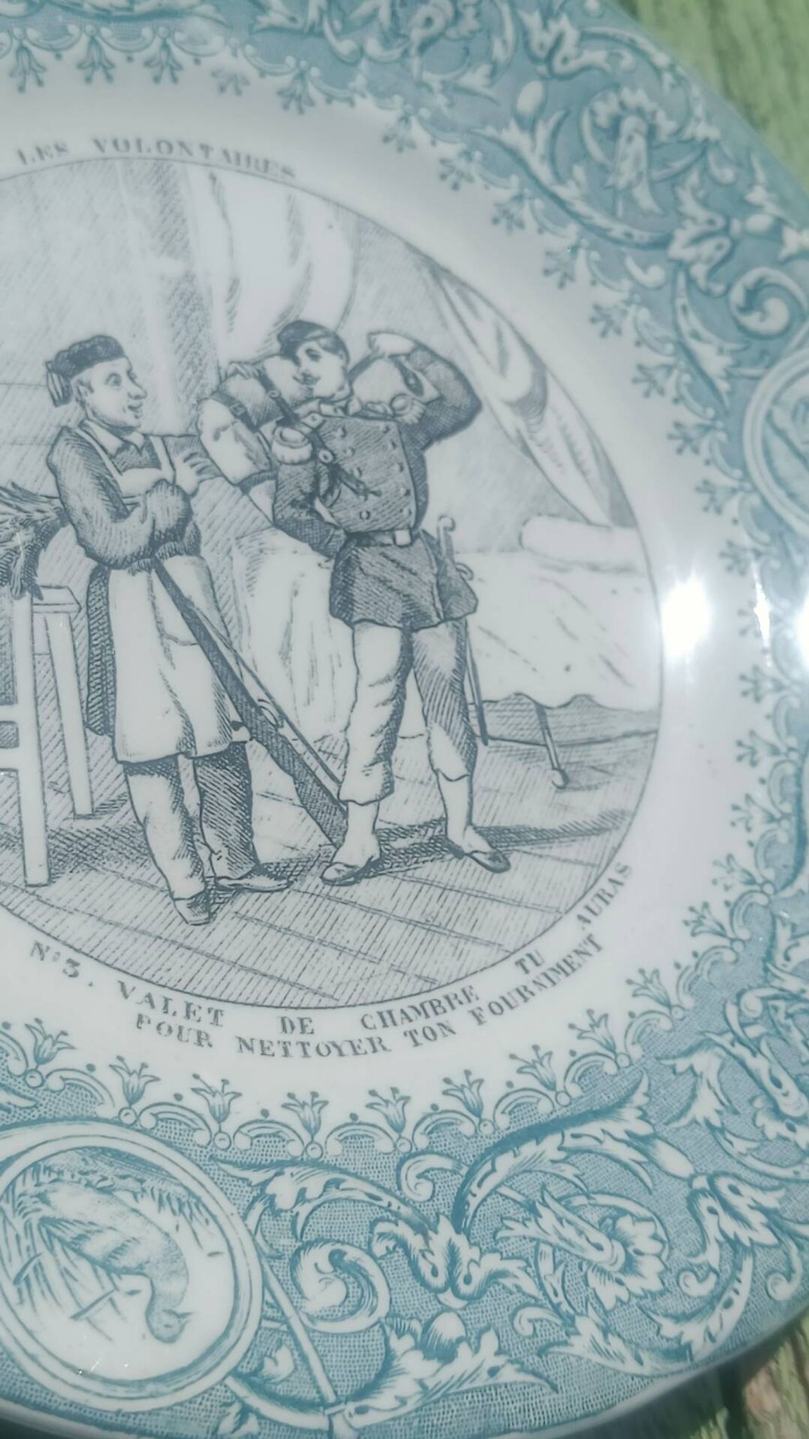 antique Lunéville "Opaque" plates