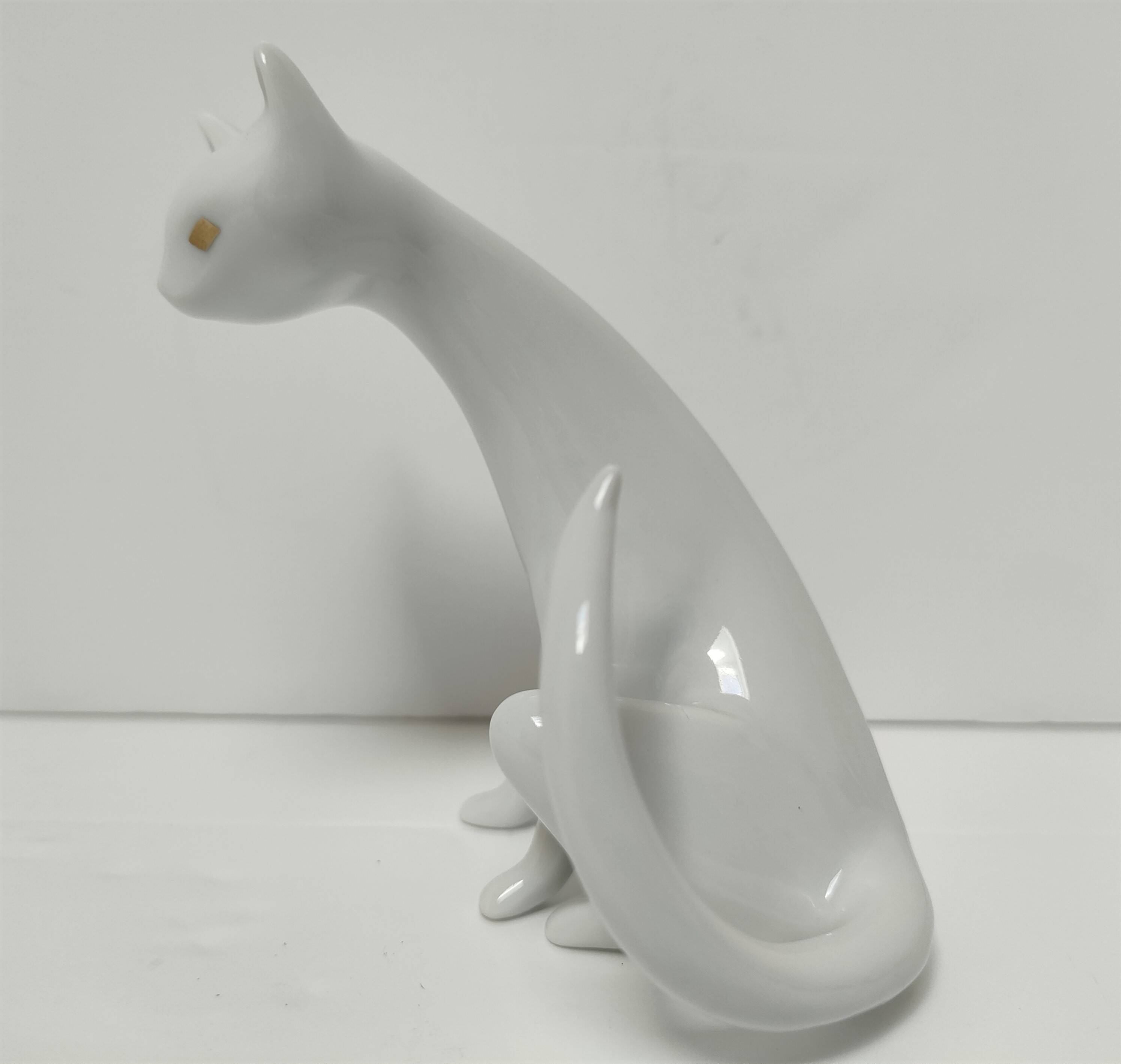 Hollohaza cat, 1980s design, signed