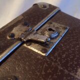 Small suitcase vintage wood and cardboard