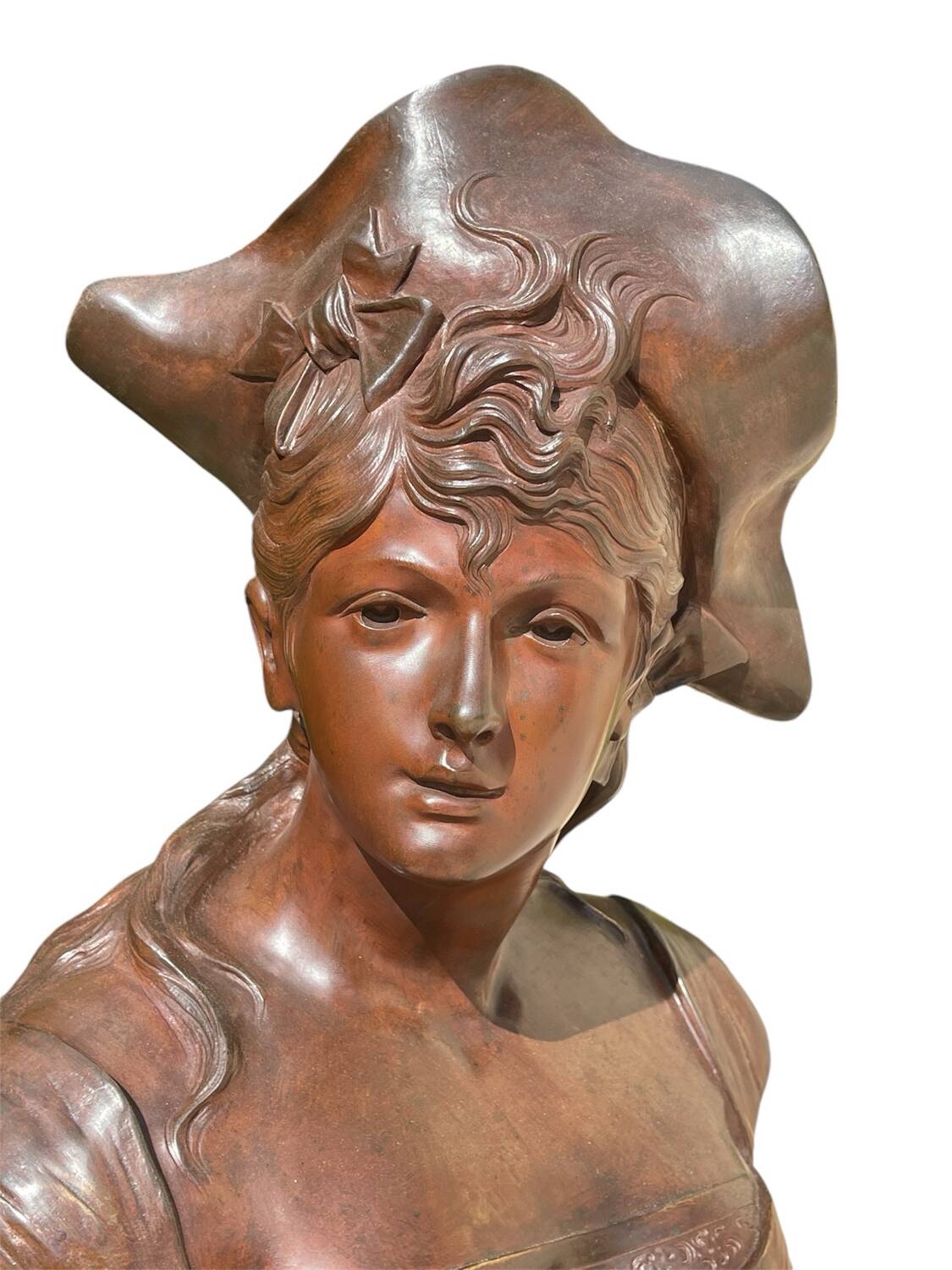 Bronze sculpture entitled “La Brunetta”