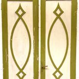 Double separation doors in 19th century patinated solid fir
