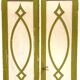 Double separation doors in 19th century patinated solid fir