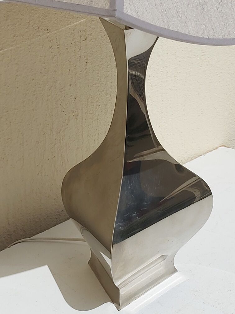 70s stainless steel lamp design
