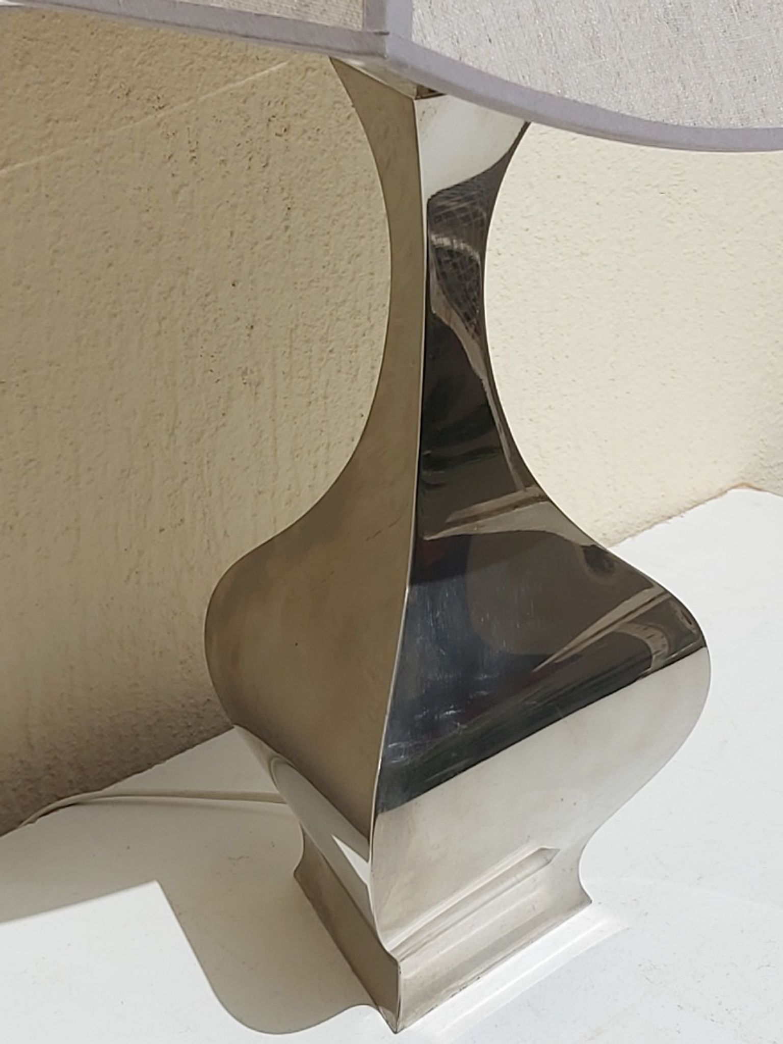 70s stainless steel lamp design