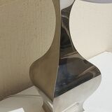 Lampe acier inoxydable années 70 design