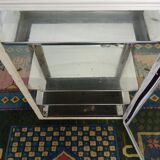 Ancient medical showcase in metal