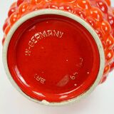 huge 1960s bay keramik floor VASE bubble decor red and orange model 65 45