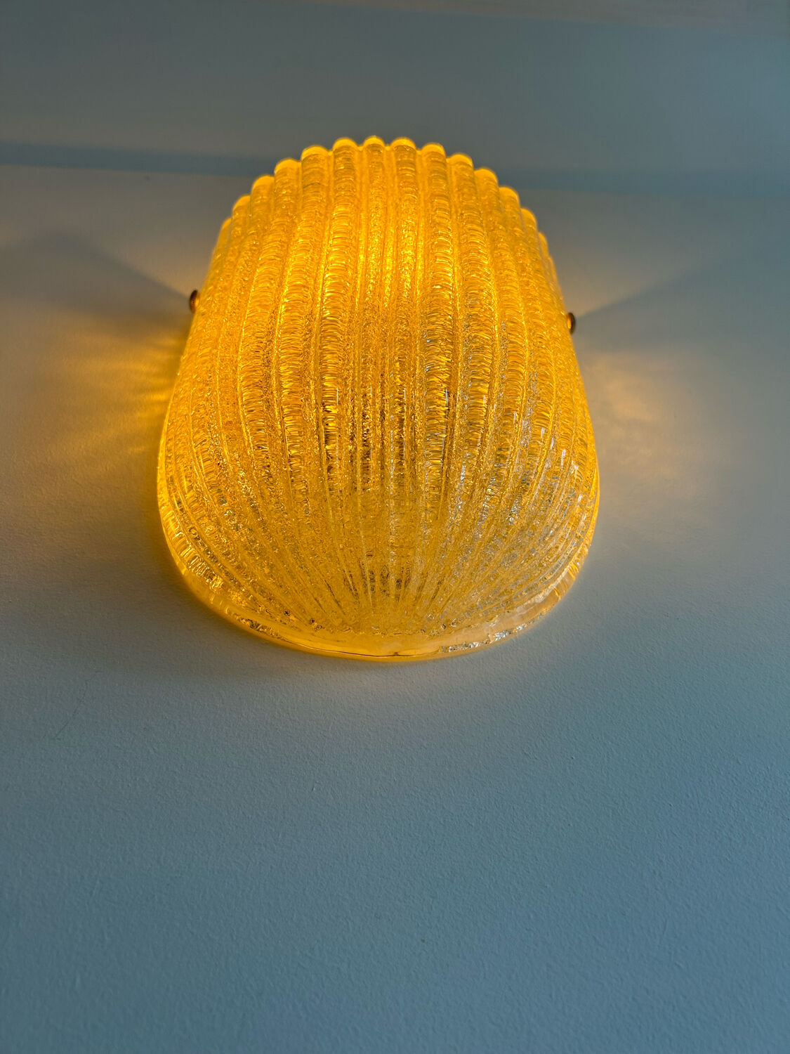 Pair of vintage murano wall lamps, zonca italy 1970