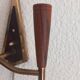 Applique murale scandinave double Mid-Century en teck et laiton